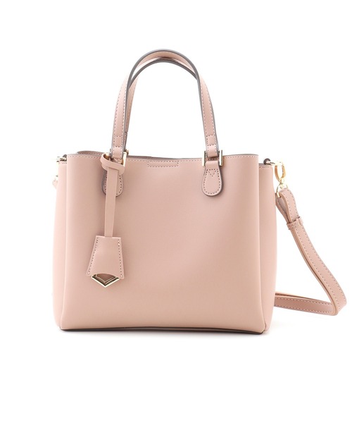 Honeys(ハニーズ)の「軽量両あおりハンドBag(ハンドバッグ・レディース・ライトカーキ/ブラック/スモークピンク/ライトベージュ/アイボリー/グレー・FREE)」の8枚目の写真