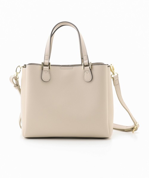 Honeys(ハニーズ)の「軽量両あおりハンドBag(ハンドバッグ・レディース・ライトカーキ/ブラック/スモークピンク/ライトベージュ/アイボリー/グレー・FREE)」の13枚目の写真