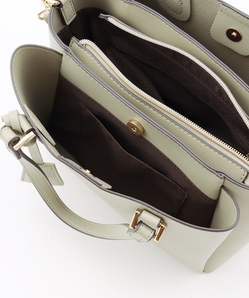 Honeys(ハニーズ)の「軽量両あおりハンドBag(ハンドバッグ・レディース・ライトカーキ/ブラック/スモークピンク/ライトベージュ/アイボリー/グレー・FREE)」の14枚目の写真