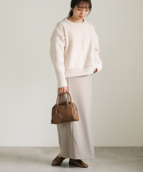 select MOCA（セレクトモカ）の「ミニポーチ付きハーフムーンハンドバッグ（ハンドバッグ・レディース・ブラック/ライトブラウン・FREE）」の3枚目の写真