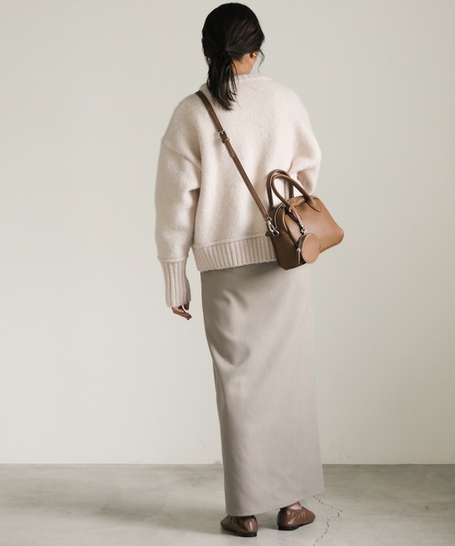 select MOCA（セレクトモカ）の「ミニポーチ付きハーフムーンハンドバッグ（ハンドバッグ・レディース・ブラック/ライトブラウン・FREE）」の9枚目の写真