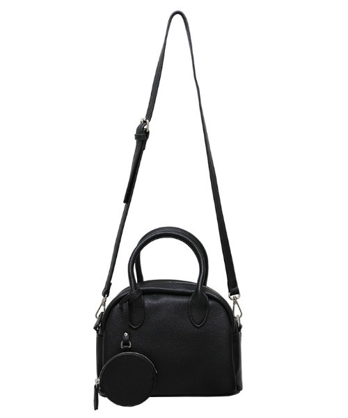 select MOCA（セレクトモカ）の「ミニポーチ付きハーフムーンハンドバッグ（ハンドバッグ・レディース・ブラック/ライトブラウン・FREE）」の17枚目の写真