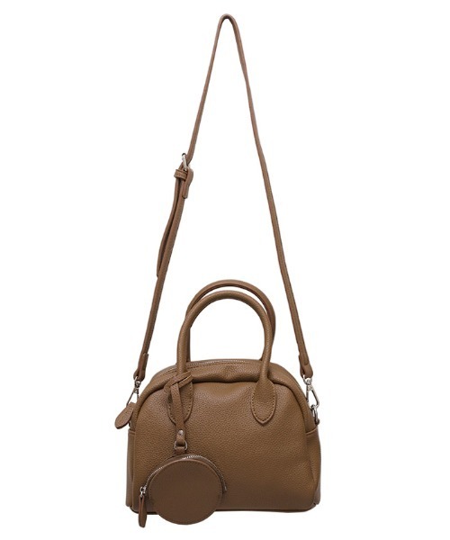 select MOCA（セレクトモカ）の「ミニポーチ付きハーフムーンハンドバッグ（ハンドバッグ・レディース・ブラック/ライトブラウン・FREE）」の16枚目の写真