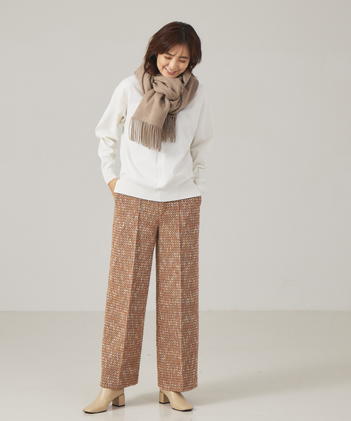 qualite(カリテ)の「【TWEEDMILL】大判ストール(ストール/ショール・レディース・グレー/ネイビー/ダークベージュ/ブラック・フリー)」の5枚目の写真