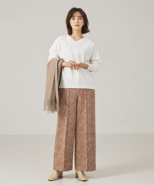 qualite(カリテ)の「【TWEEDMILL】大判ストール(ストール/ショール・レディース・グレー/ネイビー/ダークベージュ/ブラック・フリー)」の16枚目の写真