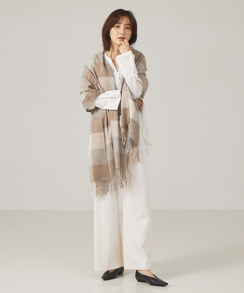 qualite(カリテ)の「【TWEEDMILL】大判ストール(ストール/ショール・レディース・グレー/ネイビー/ダークベージュ/ブラック・フリー)」の17枚目の写真