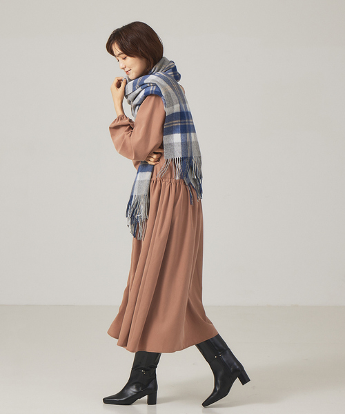 qualite(カリテ)の「【TWEEDMILL】大判ストール(ストール/ショール・レディース・グレー/ネイビー/ダークベージュ/ブラック・フリー)」の18枚目の写真