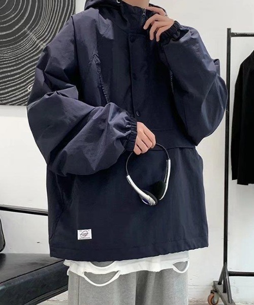 MGV(エムジーヴィー)の「ワンポイントスタンドアッププルオーバー(ブルゾン・メンズ・ネイビー/ブラック・MEDIUM/LARGE/X-LARGE)」の5枚目の写真