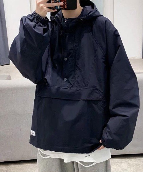 MGV(エムジーヴィー)の「ワンポイントスタンドアッププルオーバー(ブルゾン・メンズ・ネイビー/ブラック・MEDIUM/LARGE/X-LARGE)」の12枚目の写真