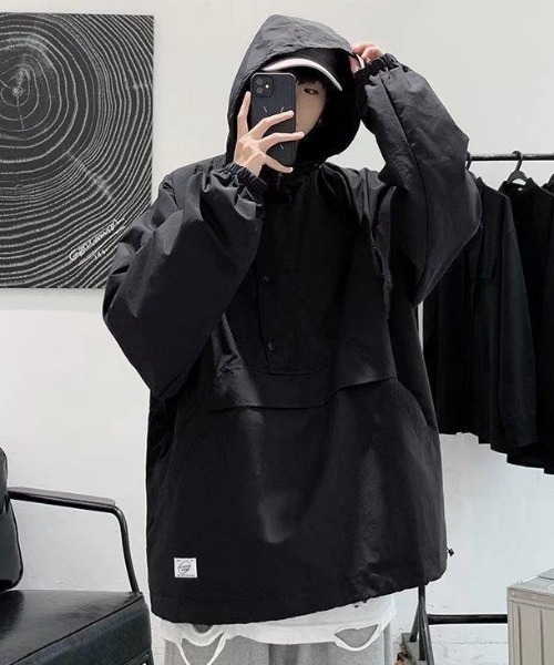MGV(エムジーヴィー)の「ワンポイントスタンドアッププルオーバー(ブルゾン・メンズ・ネイビー/ブラック・MEDIUM/LARGE/X-LARGE)」の6枚目の写真