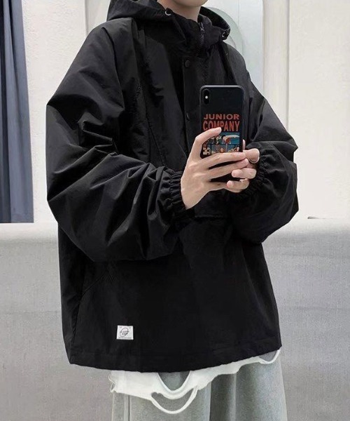 MGV(エムジーヴィー)の「ワンポイントスタンドアッププルオーバー(ブルゾン・メンズ・ネイビー/ブラック・MEDIUM/LARGE/X-LARGE)」の9枚目の写真