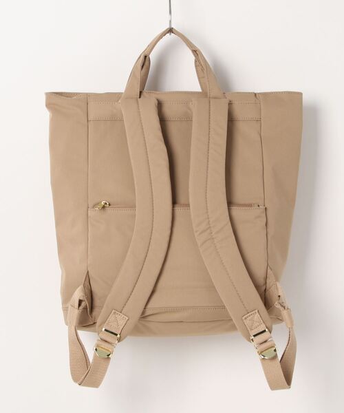 Legato Largo（レガートラルゴ）の「Legato Largo / レガートラルゴ / 撥水コットン調ポリ　トート型リュック / LT-F2053Z（バックパック/リュック・レディース・グレイッシュベージュ/グリーン系その他/ライトグレー/ブラウン/ブラック・ONESIZE）」の6枚目の写真