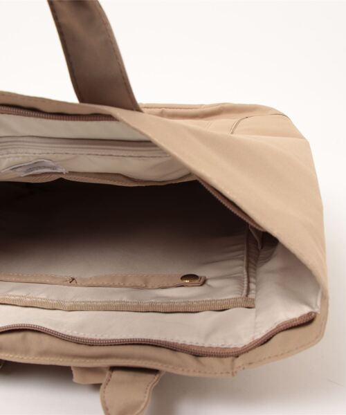 Legato Largo（レガートラルゴ）の「Legato Largo / レガートラルゴ / 撥水コットン調ポリ　トート型リュック / LT-F2053Z（バックパック/リュック・レディース・グレイッシュベージュ/グリーン系その他/ライトグレー/ブラウン/ブラック・ONESIZE）」の8枚目の写真