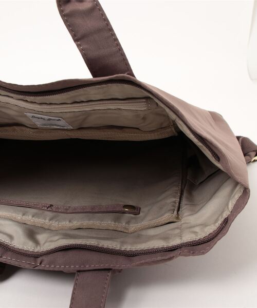 Legato Largo（レガートラルゴ）の「Legato Largo / レガートラルゴ / 撥水コットン調ポリ　トート型リュック / LT-F2053Z（バックパック/リュック・レディース・グレイッシュベージュ/グリーン系その他/ライトグレー/ブラウン/ブラック・ONESIZE）」の9枚目の写真