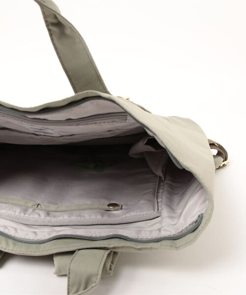 Legato Largo（レガートラルゴ）の「Legato Largo / レガートラルゴ / 撥水コットン調ポリ　トート型リュック / LT-F2053Z（バックパック/リュック・レディース・グレイッシュベージュ/グリーン系その他/ライトグレー/ブラウン/ブラック・ONESIZE）」の10枚目の写真