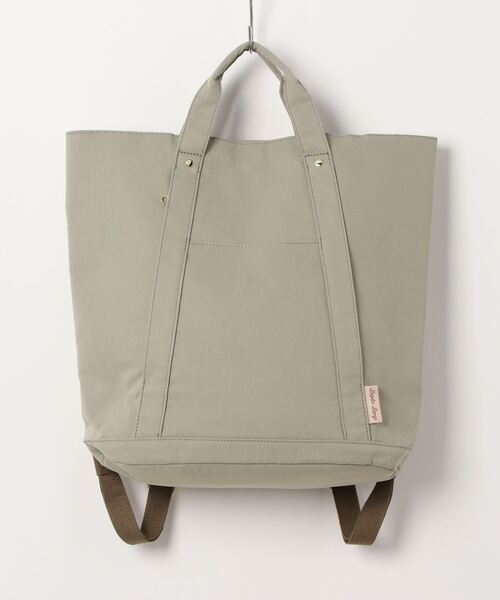 Legato Largo（レガートラルゴ）の「Legato Largo / レガートラルゴ / 撥水コットン調ポリ　トート型リュック / LT-F2053Z（バックパック/リュック・レディース・グレイッシュベージュ/グリーン系その他/ライトグレー/ブラウン/ブラック・ONESIZE）」の5枚目の写真