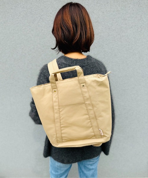 【セール】Legato Largo / レガートラルゴ / 撥水コットン調ポリ トート型リュック / LT-F2053Z（バックパック/リュック）｜Legato Largo（レガートラルゴ）
