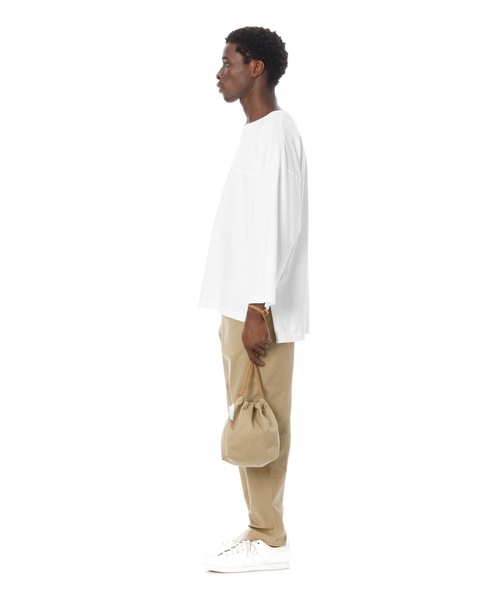 DAILY STANDARD by SANDINISTA（デイリースタンダードバイサンディニスタ）の「Chino Drawstring Bag / チノ巾着（ハンドバッグ・メンズ・ベージュ系その他/ブラック/ネイビー/チャコール・FREE）」の9枚目の写真