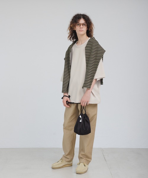 DAILY STANDARD by SANDINISTA（デイリースタンダードバイサンディニスタ）の「Chino Drawstring Bag / チノ巾着（ハンドバッグ・メンズ・ベージュ系その他/ブラック/ネイビー/チャコール・FREE）」の14枚目の写真