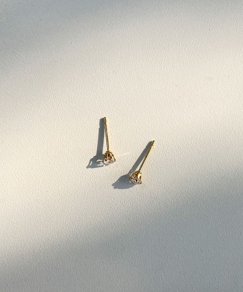 CEMONEMO（セモネモ）の「【金属アレルギー対応】 キュービック ジルコニア ピアス ３セット / サージカルステンレス 316L（ピアス（両耳用）・レディース・シルバー/ゴールド・FREE）」の5枚目の写真