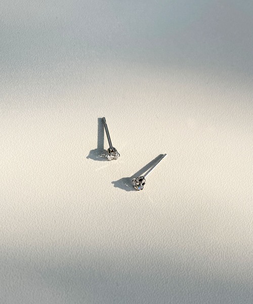 セール】【金属アレルギー対応】 キュービック ジルコニア ピアス 3