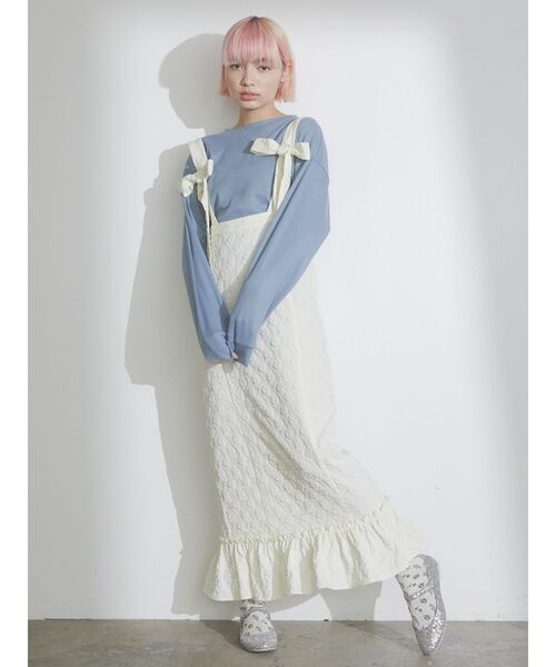 merry jenny（メリージェニー）の「リボンリボンスカート（スカート・レディース・イエロー/アイボリー/ブラック・FREE）」の5枚目の写真