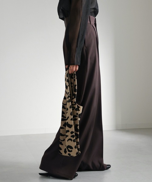 ap retro（アプレトロ）の「センタープレスワイドパンツ 美脚パンツ（その他パンツ・レディース・チャコールグレー/ブラック/ブラウン/アイボリー/グレー・MEDIUM）」の16枚目の写真