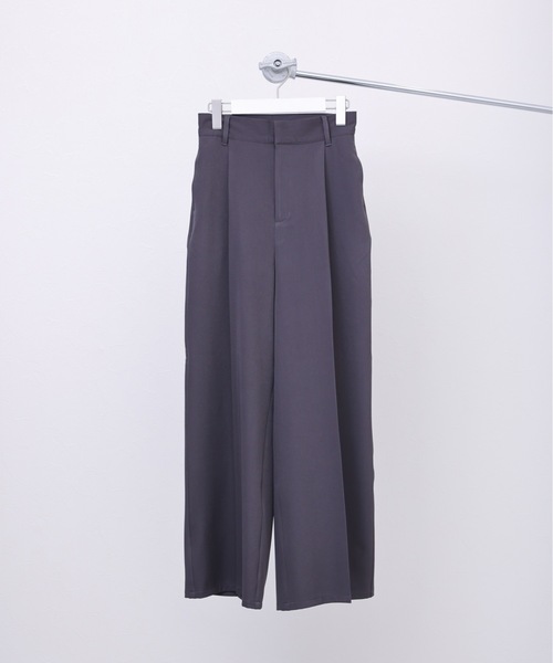 ap retro（アプレトロ）の「センタープレスワイドパンツ 美脚パンツ（その他パンツ・レディース・チャコールグレー/ブラック/ブラウン/アイボリー/グレー・MEDIUM）」の18枚目の写真