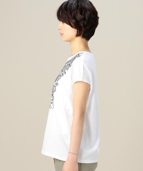 BEAUTY&YOUTH UNITED ARROWS（ビューティーアンドユースユナイテッドアローズ）の「BYBC ボヘミアン刺繍ショートスリーブ◆（Tシャツ/カットソー・レディース・ホワイト/ブラック/グレー・フリー）」の13枚目の写真