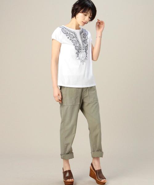 BEAUTY&YOUTH UNITED ARROWS（ビューティーアンドユースユナイテッドアローズ）の「BYBC ボヘミアン刺繍ショートスリーブ◆（Tシャツ/カットソー・レディース・ホワイト/ブラック/グレー・フリー）」の14枚目の写真
