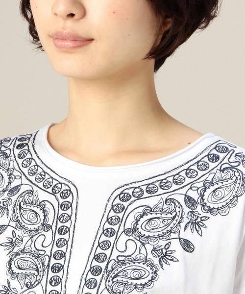 BEAUTY&YOUTH UNITED ARROWS（ビューティーアンドユースユナイテッドアローズ）の「BYBC ボヘミアン刺繍ショートスリーブ◆（Tシャツ/カットソー・レディース・ホワイト/ブラック/グレー・フリー）」の15枚目の写真