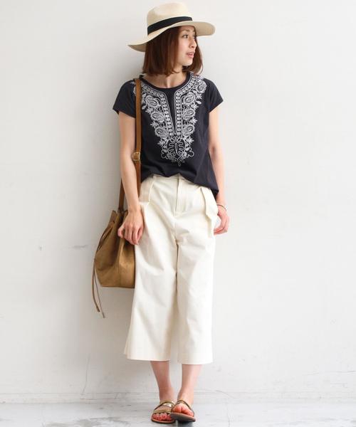 BEAUTY&YOUTH UNITED ARROWS（ビューティーアンドユースユナイテッドアローズ）の「BYBC ボヘミアン刺繍ショートスリーブ◆（Tシャツ/カットソー・レディース・ホワイト/ブラック/グレー・フリー）」の16枚目の写真