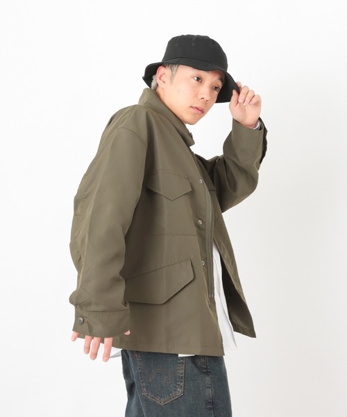 Blue Standard (ブルースタンダード)の「【BLUE STANDARD/ブルースタンダード】M-65 ミリタリーブルゾン 春コート ビッグポケット ドロップショルダー(ミリタリージャケット・メンズ・ブラック/カーキ/ベージュ・MEDIUM/X-LARGE/LARGE)」の15枚目の写真
