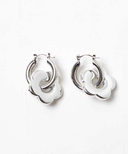 WEGO(ウィゴー)の「WEGO/フラワーフープピアス(ピアス(両耳用)・レディース・その他1/シルバー/ブルー/オレンジ・FREE)」の10枚目の写真