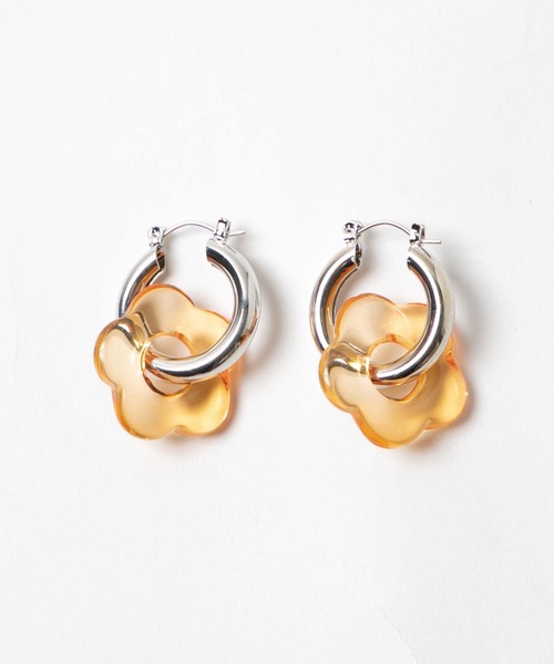 WEGO(ウィゴー)の「WEGO/フラワーフープピアス(ピアス(両耳用)・レディース・その他1/シルバー/ブルー/オレンジ・FREE)」の8枚目の写真