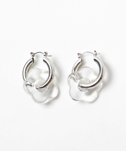 WEGO(ウィゴー)の「WEGO/フラワーフープピアス(ピアス(両耳用)・レディース・その他1/シルバー/ブルー/オレンジ・FREE)」の12枚目の写真