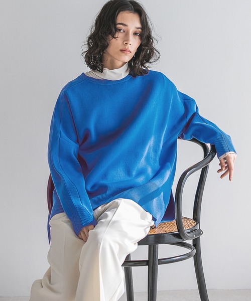 A part by（アパートバイ）の「【WEB限定】スポンジニットBIGプルオーバー（ニット/セーター・レディース・アイボリー/ブルー/ライトピンク/ライトグレー/グレー系その他6/オフホワイト/ブラウン系その他2・FREE）」の8枚目の写真