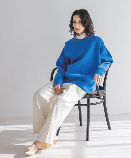 A part by（アパートバイ）の「【WEB限定】スポンジニットBIGプルオーバー（ニット/セーター・レディース・アイボリー/ブルー/ライトピンク/ライトグレー/グレー系その他6/オフホワイト/ブラウン系その他2・FREE）」の9枚目の写真