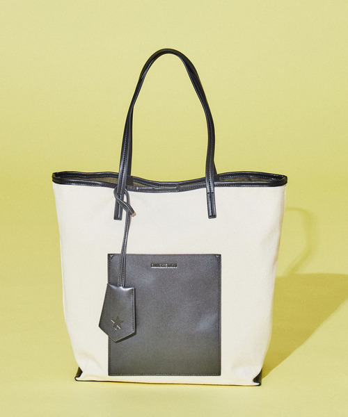 CONVERSE TOKYO（コンバーストウキョウ）の「アウトポケットトートバッグ（トートバッグ・レディース・ブラック系その他/ベージュ/ブラック・FREE）」の10枚目の写真