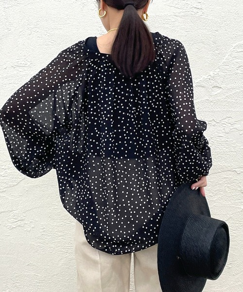 今期⭐︎リヴドロワ 2way ニットキャミ noble ラウンジドレス ブラウス ラウンドネックブラウス／ラッフルフレンチスリーブ