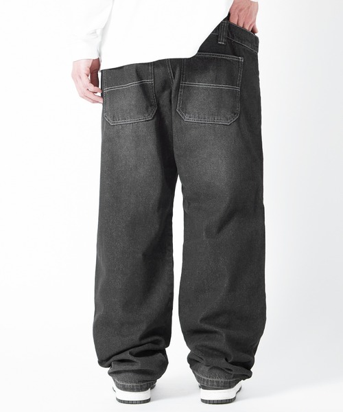 student apathy ダブルウエスト バギーデニム セール】13oz denim double waist baggy pants/13ozデニムダブル