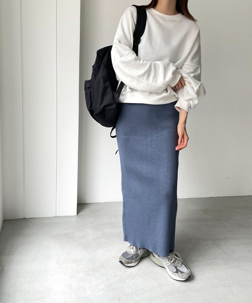 CANAL JEAN（キャナルジーン）の「El mar(エルマール) コットンクルーネック裏毛トレーナー（スウェット・レディース・ライトグリーン/ホワイト/クリーム・ONE SIZE）」の6枚目の写真