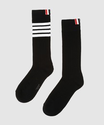 ATHLETIC MID CALF SOCKS IN LIGHTWEIGHT COTTON W/ 4 BAR
