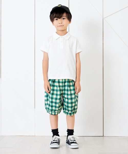 MAKE YOUR DAY（メイクユアデイ）の「無地とボーダー半袖ポロシャツ■80～140cm（Tシャツ/カットソー・キッズ・ネイビー/ピンク/オフホワイト/イエロー・110/130/100/140/120/90/80）」の6枚目の写真