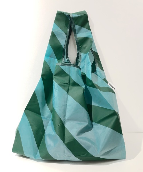 WOOD'D（ウッド）の「WOOD’D　Reusable Foldable Shopping Bag（エコバッグ/サブバッグ・レディース・イエロー/オレンジ/ブルー/グリーン/ライトグリーン/ワインレッド/マルチ/ミント/ダークブルー/ベビーピンク/サーモンピンク/ライトピンク/ダークグリーン/ブラック/ホワイト・FREE）」の5枚目の写真