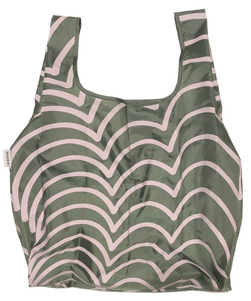 WOOD'D（ウッド）の「WOOD’D　Reusable Foldable Shopping Bag（エコバッグ/サブバッグ・レディース・イエロー/オレンジ/ブルー/グリーン/ライトグリーン/ワインレッド/マルチ/ミント/ダークブルー/ベビーピンク/サーモンピンク/ライトピンク/ダークグリーン/ブラック/ホワイト・FREE）」の4枚目の写真