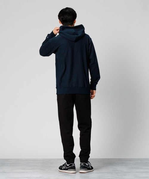 Champion（チャンピオン）の「【Champion】リバースウィーブプリントパーカー（パーカー・メンズ・ダークグリーン/ネイビー・L/M/XL）」の13枚目の写真