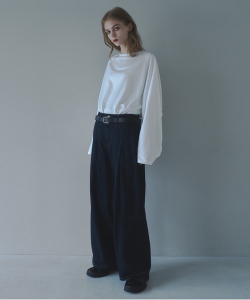 CUT OFF OVERSIZED LONG T-SHIRT - カットオフオーバーサイズロングTシャツ（Tシャツ/カットソー）｜DOOPZ（ドープス）