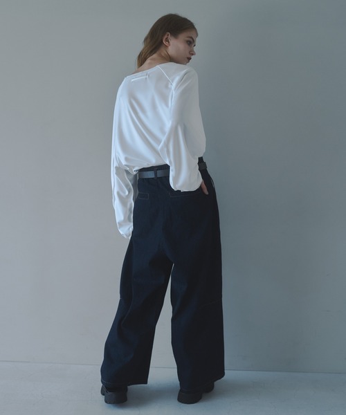 CUT OFF OVERSIZED LONG T-SHIRT - カットオフオーバーサイズロングTシャツ（Tシャツ/カットソー）｜DOOPZ（ドープス）