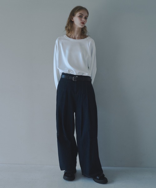 CUT OFF OVERSIZED LONG T-SHIRT - カットオフオーバーサイズロングTシャツ（Tシャツ/カットソー）｜DOOPZ（ドープス）